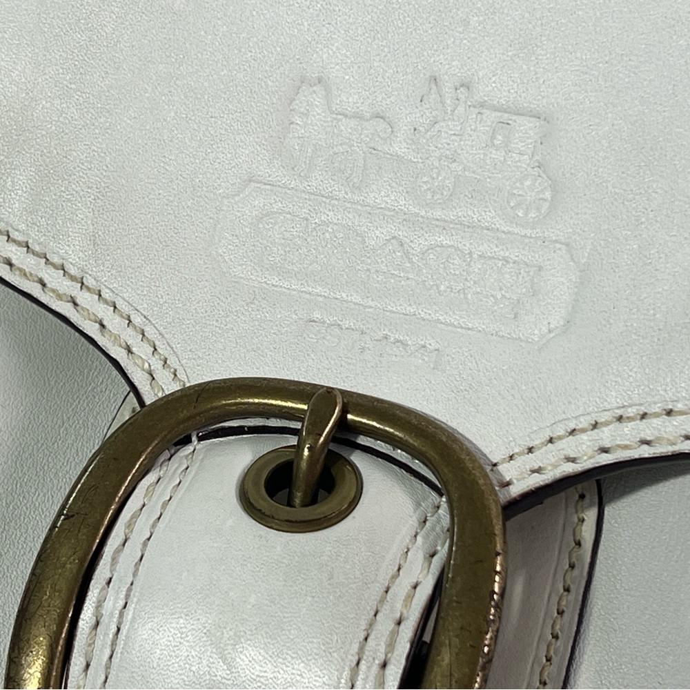 Vintage Legacy Coach Bleecker 11418 Shoulder Crossbody Flap Bag White - Picture 10 of 16